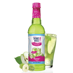 Jordan's Skinny Mixes Sour Green Apple syrup bottle delivers bold, zero-calorie flavor for drinks.