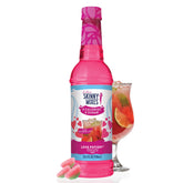 Jordan's Skinny Mixes Sour Watermelon Syrup bottle pour adds zero-sugar flavor to drinks.