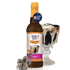 Jordan's Skinny Mixes sugar-free coffee syrup label close-up highlighting ingredients