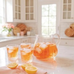 Jordan's Skinny Mixes sugar-free syrup strawberry pink lemonade bottle pour.