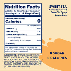 Jordan’s Skinny Mixes sugar free syrup sweet tea glass with ice for refreshing taste