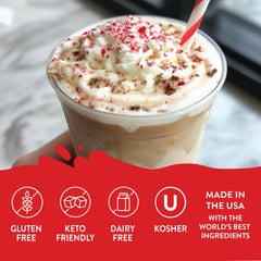 Jordan's Skinny Mixes white chocolate peppermint syrup adds holiday flavor to coffee.