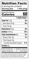 Joseph's Flax Pita 6 pitas per pack, soft texture for family sandwiches