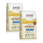 Jovial Organic Einkorn Flour bag 2-pack for home baking with pure nutty flavor.