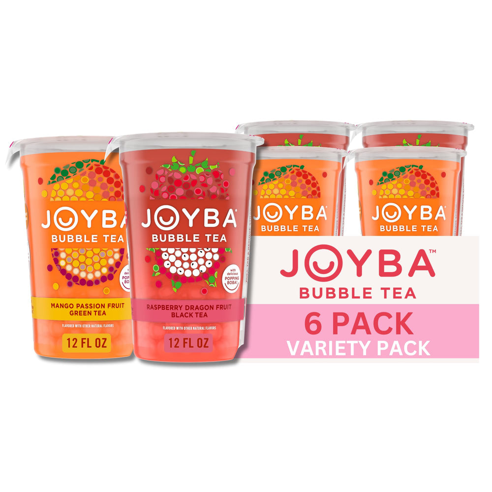 JOYBA Bubble Tea Variety Pack with six cups for sharing at home.
