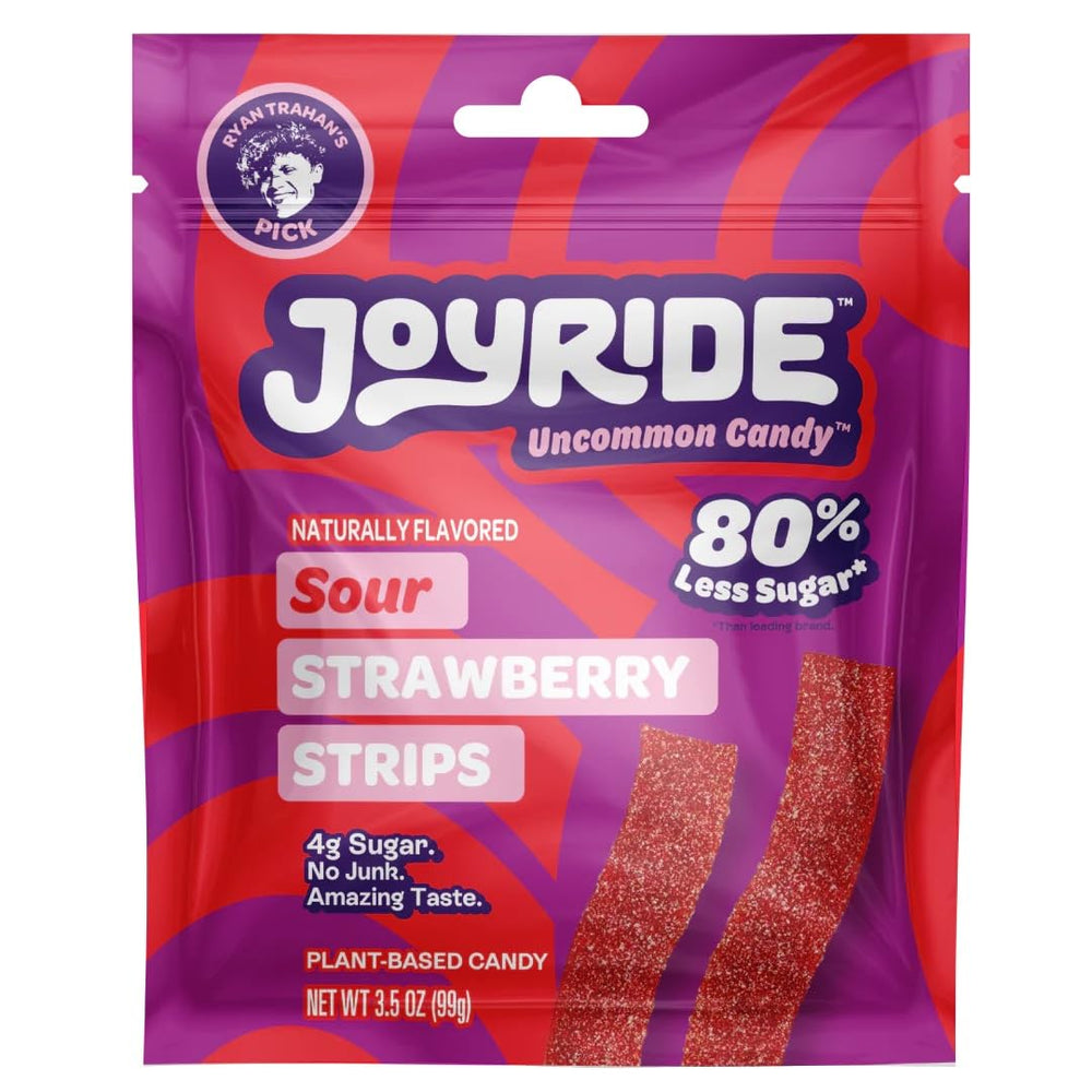 Joyride Strips Strwbr Sour L Sgr packshot highlights premium ingredients for ready-to-use flavor.
