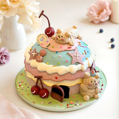 Joyvitas Rainbow Round Sprinkles decorate cakes with bright, even color.