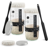 Joyyy Sourdough Starter Jar 34oz set of 2, wide mouth for easy feeding.