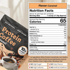 JRR Caramel Protein Coffee iced glass highlights refreshing keto-friendly blend