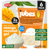 Jubes mango nata de coco jelly cubes close-up in syrup for tropical flavor