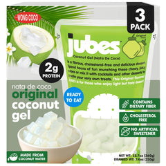 Jubes Pandan Nata de Coco jelly cubes showcase tropical pandan flavor for drinks.