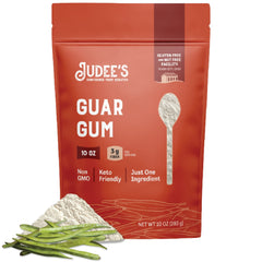 Judee's Gluten Free Guar Gum Powder packaging for gluten-free thickening.