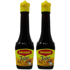 Jugo Maggi seasoning sauces sealed glass bottle pack ready to flavor meals.
