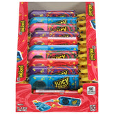 Juicy Drop Pop variety-pack box with 21 lollipops, great for sharing at parties.