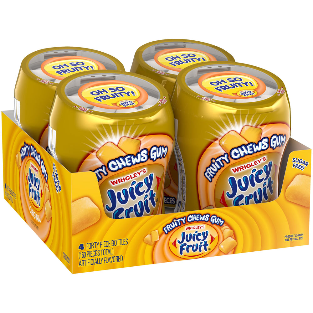 Juicy Fruit Gum bulk pack front view, ideal for sharing at gatherings.