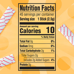 Three-pack display of Juicy Fruit Gum highlighting convenient 15-stick bundles.