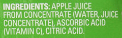 Juicy Juice Apple 4oz box nutrition side highlights 100% juice