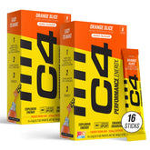 Juicy Mixes C4 orange slice box with 8 energy sticks for on the go.