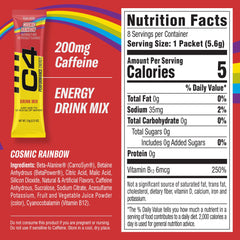 Juicy Mixes C4 Performance Energy Cosmic Rainbow mixed in water for on-the-go energy.