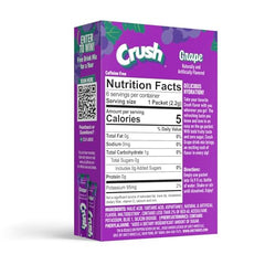 Juicy Mixes Crush grape powder being poured into a glass for refreshing flavor.