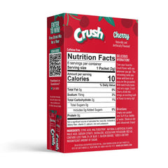 Juicy Mixes Crush Cherry drink mix stand-up pouch showcases convenient flavor for families.