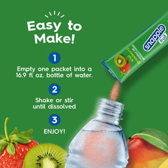 Juicy Mixes Kiwi Strawberry drink in a glass highlights vibrant flavor ready to enjoy.