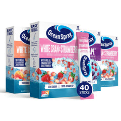 Juicy Mixes Ocean Spray variety pack packets for on-the-go refreshment.