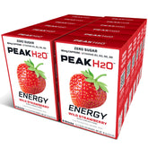 Juicy Mixes PeakH20 packet opened for on-the-go hydration