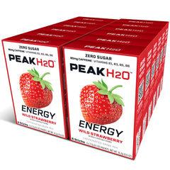 Juicy Mixes PeakH20 packet opened for on-the-go hydration