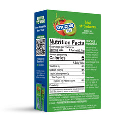 Juicy Mixes Snapple Kiwi Strawberry boxes are easy to store during travel and busy days.