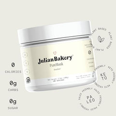 Julian Bakery Pure Monk coffee cup with a sugar-free sweetener.