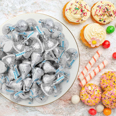 Jumblet Milk Chocolate Kisses holiday table setup for festive treats.