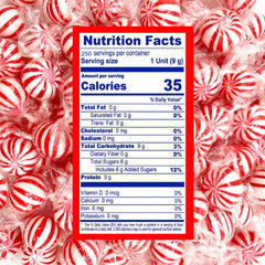 Jumblet round peppermint candies, individually wrapped for easy sharing in offices.