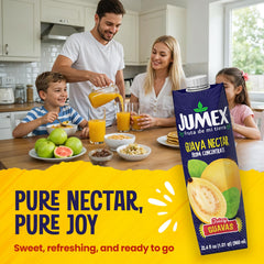 Jumex Guava Nectar glass ready for smoothie or cocktail.