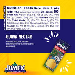 Jumex 24-pack guava nectar, perfect for school snacks and sharing.