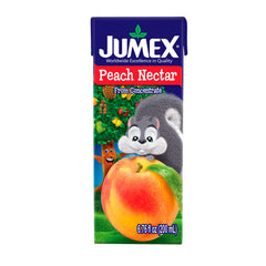 Jumex Peach Nectar juice box with straw for easy school lunches.