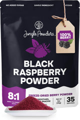Jungle Powders Black Raspberry Powder bottle: vibrant color for baking and smoothies
