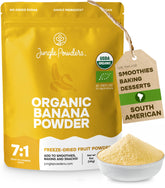 Jungle Powders Organic Banana Powder pourable texture ideal for smoothie bases.