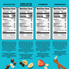 JUNKLESS peanut butter chocolate chip bar close-up showing real ingredients
