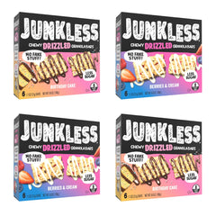 JUNKLESS Drizzled Birthday Cake bar pack shot, perfect for grab-and-go school lunches