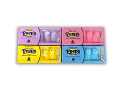 JUST BORN Easter Peeps 4ct variety pack, colorful marshmallow chicks for Easter baskets.