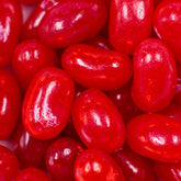 Just Candy cherry jelly beans in a 12oz bag for party favors and buffet displays.