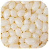 Just Candy white jelly beans bulk; mixed-fruit flavors ideal for party buffets.