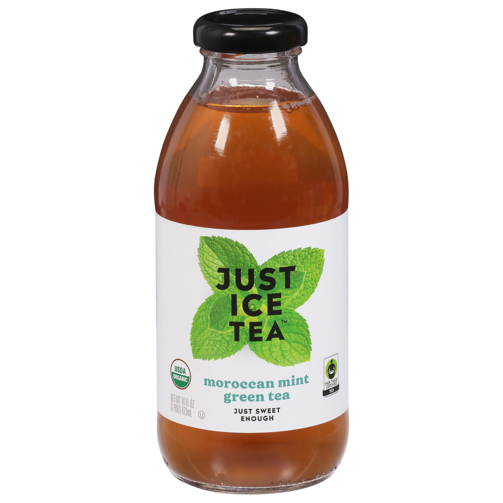Just Ice Tea Green Moroccan Mint Organic bottle ideal for iced tea and mocktails