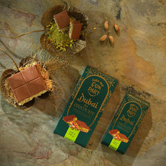 Just The Fun Part Dubai Style bar close-up highlighting silky chocolate texture for a premium experience.