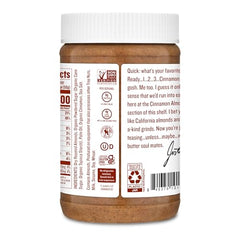 Justin's Almond Butter Cinnamon spread on toast highlights smooth, flavorful breakfast.