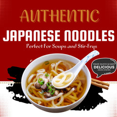 KA-ME Udon noodles microwaved and plated for a fast dinner