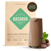 Ka’Chava chocolate mint bottle showing a creamy plant-based shake