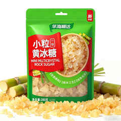 KachiKachi Yellow Rock Sugar pack close-up, ready to sweeten beverages and dishes.