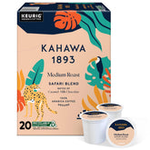 KAHAWA 1893 Safari Blend pod packaging highlighting ethically sourced beans for a smooth morning cup.